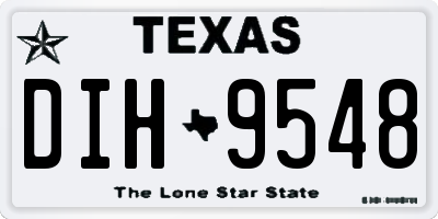 TX license plate DIH9548