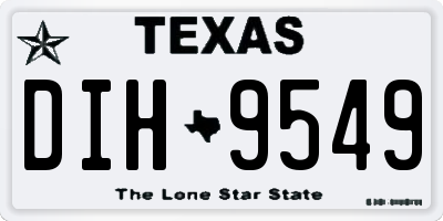 TX license plate DIH9549