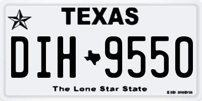 TX license plate DIH9550