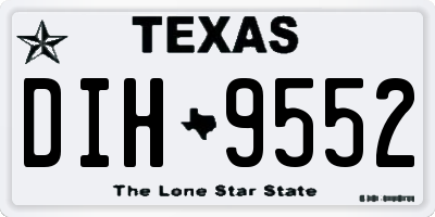TX license plate DIH9552