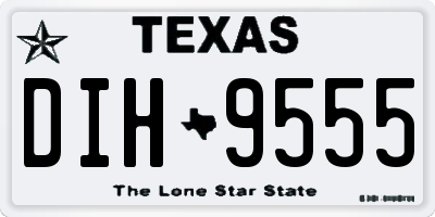 TX license plate DIH9555