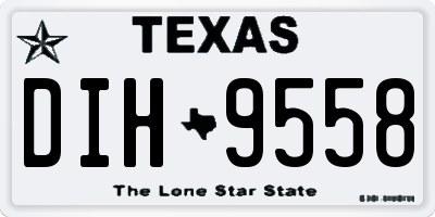 TX license plate DIH9558