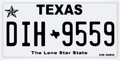 TX license plate DIH9559