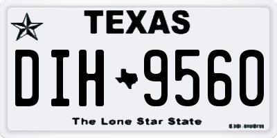 TX license plate DIH9560