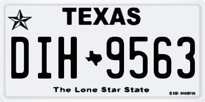 TX license plate DIH9563