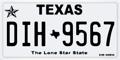 TX license plate DIH9567