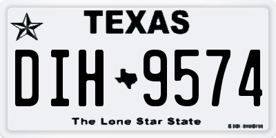 TX license plate DIH9574