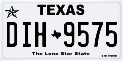 TX license plate DIH9575