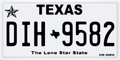 TX license plate DIH9582