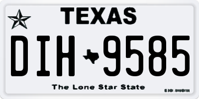 TX license plate DIH9585