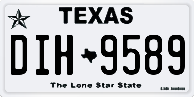 TX license plate DIH9589