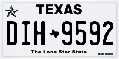 TX license plate DIH9592