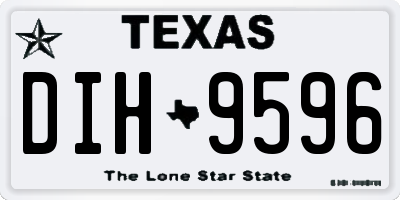 TX license plate DIH9596