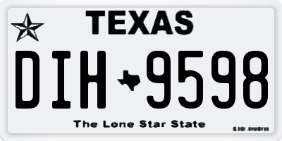 TX license plate DIH9598