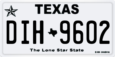 TX license plate DIH9602