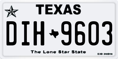 TX license plate DIH9603