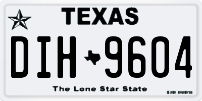 TX license plate DIH9604