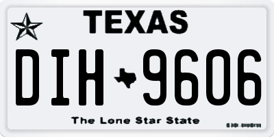 TX license plate DIH9606