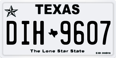 TX license plate DIH9607