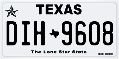 TX license plate DIH9608