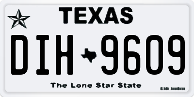 TX license plate DIH9609