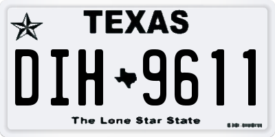 TX license plate DIH9611