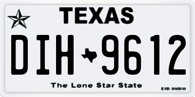 TX license plate DIH9612