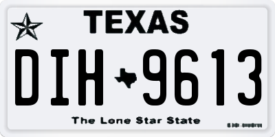 TX license plate DIH9613
