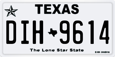 TX license plate DIH9614