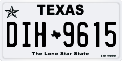 TX license plate DIH9615
