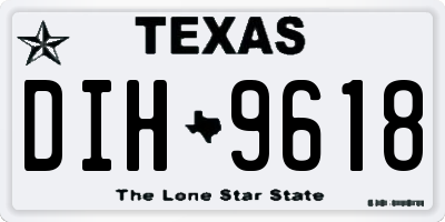 TX license plate DIH9618