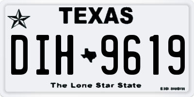 TX license plate DIH9619
