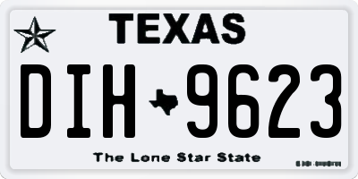 TX license plate DIH9623