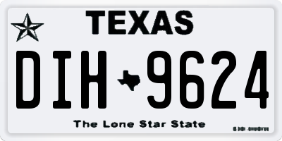 TX license plate DIH9624
