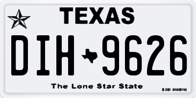 TX license plate DIH9626