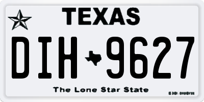 TX license plate DIH9627