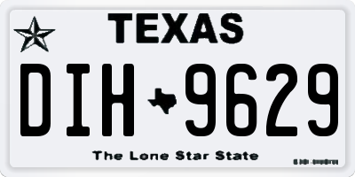 TX license plate DIH9629