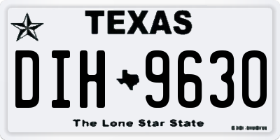TX license plate DIH9630