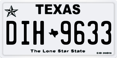 TX license plate DIH9633