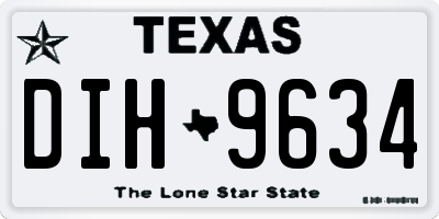 TX license plate DIH9634