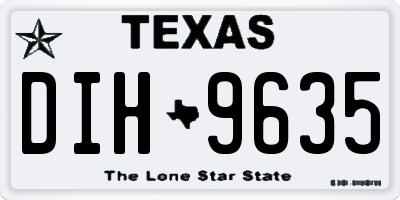 TX license plate DIH9635