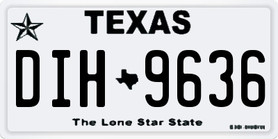 TX license plate DIH9636