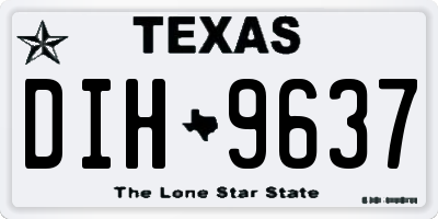 TX license plate DIH9637