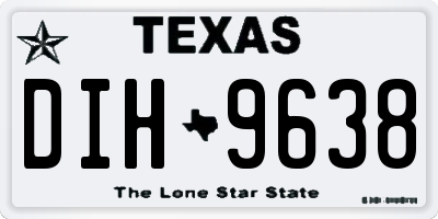 TX license plate DIH9638