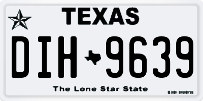 TX license plate DIH9639