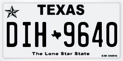 TX license plate DIH9640