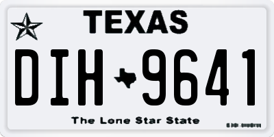 TX license plate DIH9641