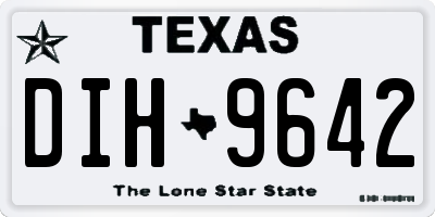 TX license plate DIH9642