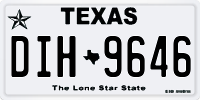 TX license plate DIH9646