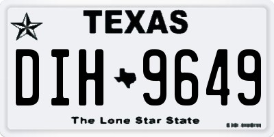 TX license plate DIH9649